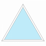 Треугольное окно 1000*866 мм
