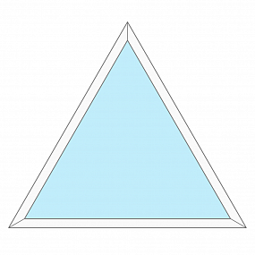 Треугольное окно 1000*866 мм